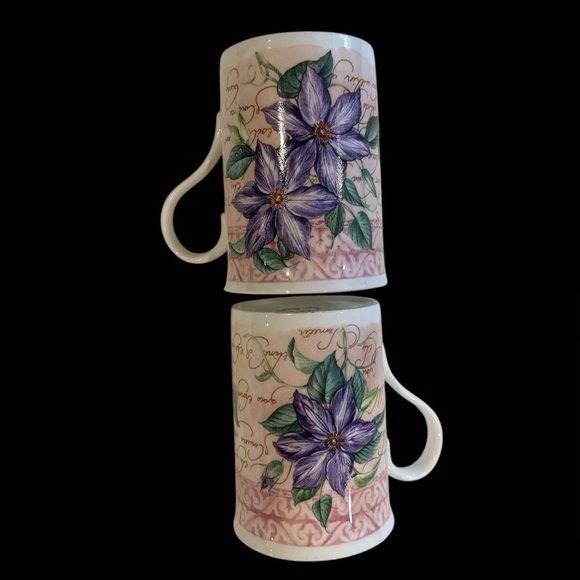 Crown Trent China Limited Fine Bone China  floral design mugs (2) - Picture 3 of 8
